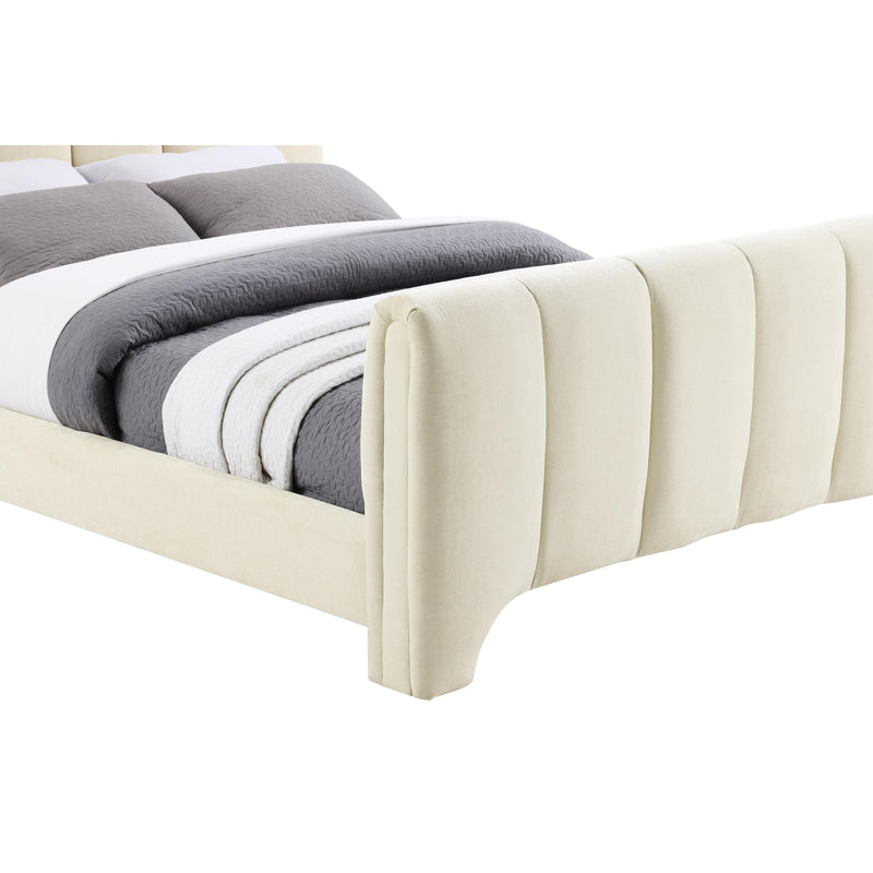 Meridian Camila Beige Chenille Fabric Queen Bed (3 Boxes) IMAGE 6