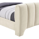 Meridian Camila Beige Chenille Fabric Twin Bed (3 Boxes) IMAGE 6