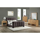 Meridian Camila Brown Chenille Fabric Queen Bed (3 Boxes) IMAGE 11