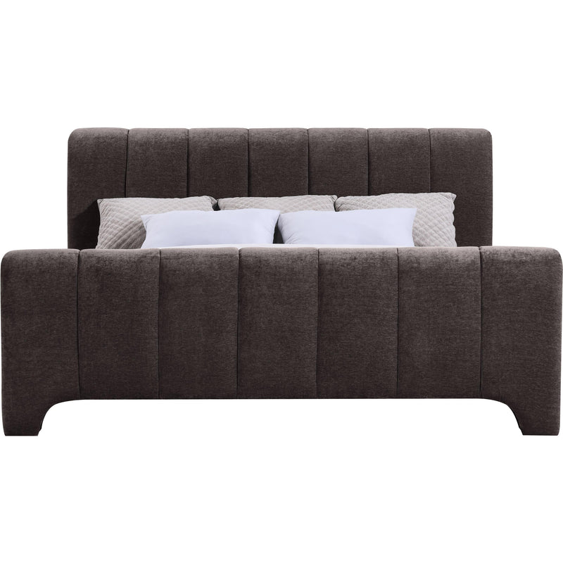 Meridian Camila Brown Chenille Fabric Queen Bed (3 Boxes) IMAGE 3