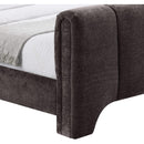 Meridian Camila Brown Chenille Fabric Queen Bed (3 Boxes) IMAGE 6