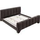 Meridian Camila Brown Chenille Fabric Queen Bed (3 Boxes) IMAGE 7