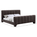 Meridian Camila Brown Chenille Fabric Queen Bed (3 Boxes) IMAGE 9