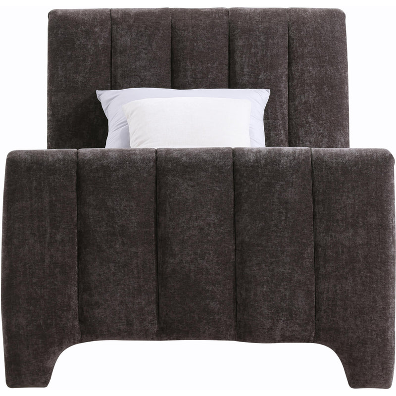 Meridian Camila Brown Chenille Fabric Twin Bed (3 Boxes) IMAGE 3