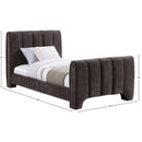 Meridian Camila Brown Chenille Fabric Twin Bed (3 Boxes) IMAGE 9