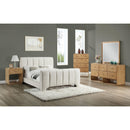 Meridian Camila Cream Chenille Fabric Queen Bed (3 Boxes) IMAGE 11