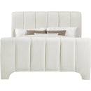 Meridian Camila Cream Chenille Fabric Queen Bed (3 Boxes) IMAGE 3
