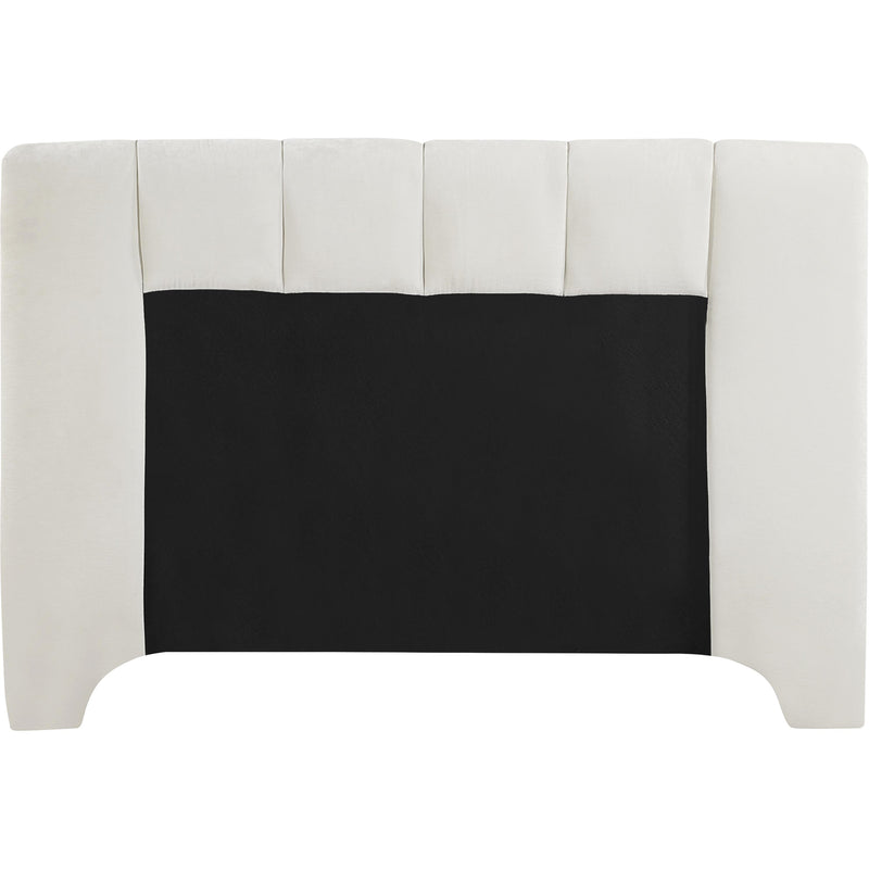 Meridian Camila Cream Chenille Fabric Queen Bed (3 Boxes) IMAGE 5