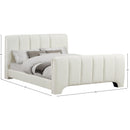 Meridian Camila Cream Chenille Fabric Queen Bed (3 Boxes) IMAGE 9