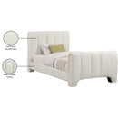 Meridian Camila Cream Chenille Fabric Twin Bed (3 Boxes) IMAGE 10