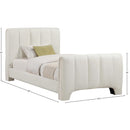 Meridian Camila Cream Chenille Fabric Twin Bed (3 Boxes) IMAGE 9