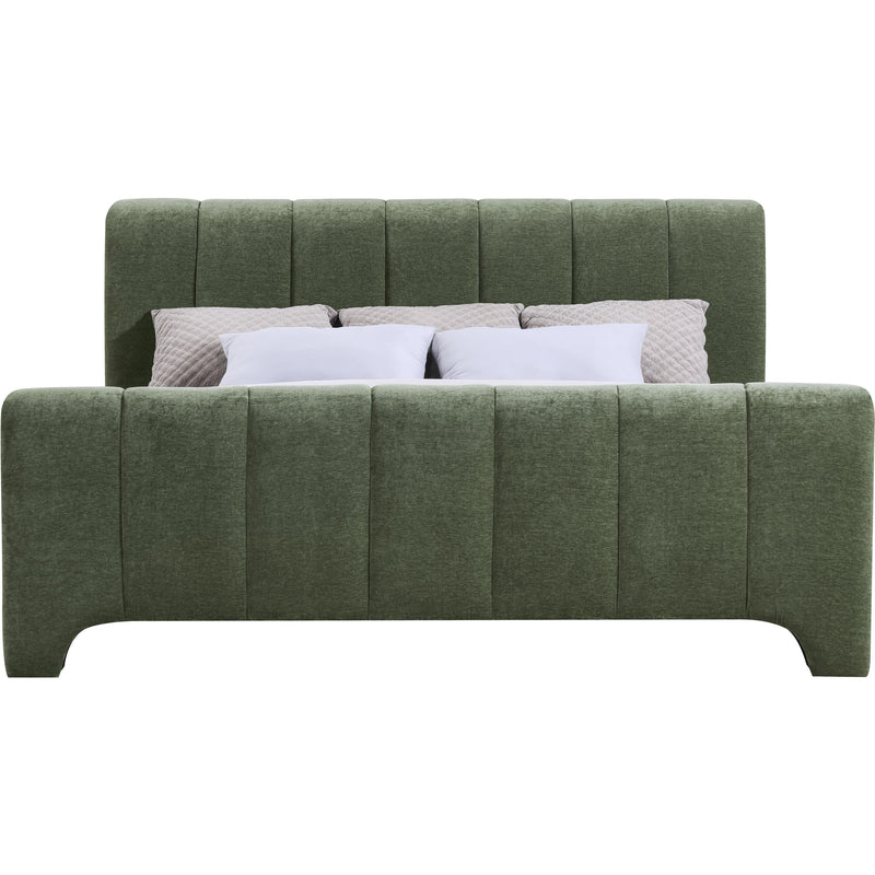 Meridian Camila Green Chenille Fabric Queen Bed (3 Boxes) IMAGE 3