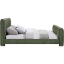 Meridian Camila Green Chenille Fabric Queen Bed (3 Boxes) IMAGE 4