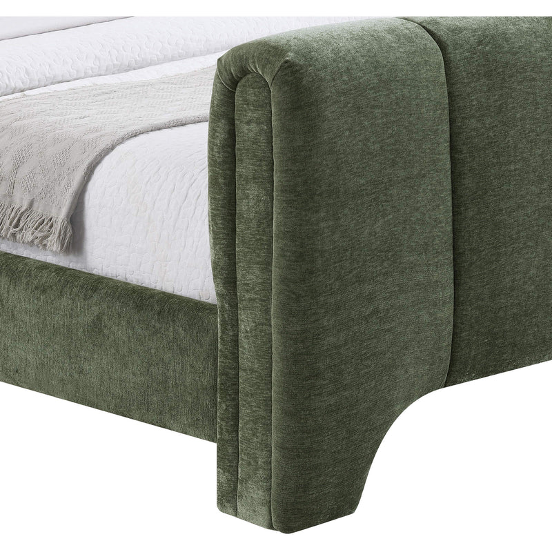 Meridian Camila Green Chenille Fabric Queen Bed (3 Boxes) IMAGE 6