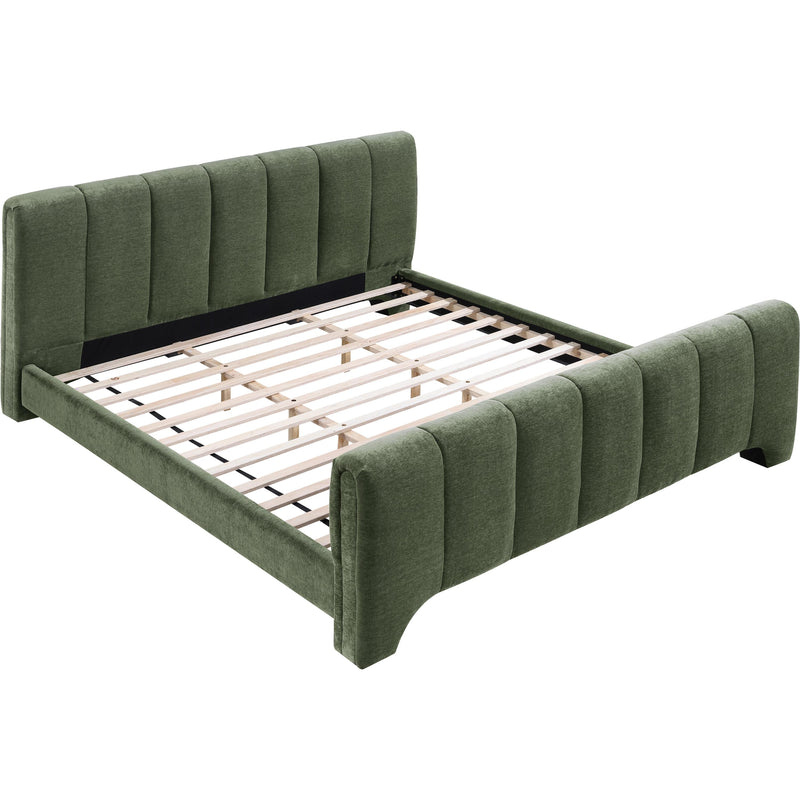 Meridian Camila Green Chenille Fabric Queen Bed (3 Boxes) IMAGE 7