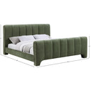 Meridian Camila Green Chenille Fabric Queen Bed (3 Boxes) IMAGE 9