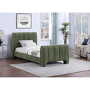 Meridian Camila Green Chenille Fabric Twin Bed (3 Boxes) IMAGE 2