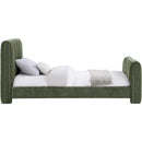 Meridian Camila Green Chenille Fabric Twin Bed (3 Boxes) IMAGE 4