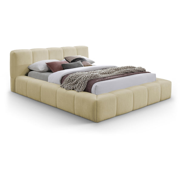 Meridian Carlin Beige Chenille Fabric King Bed (3 Boxes) IMAGE 1