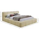 Meridian Carlin Beige Chenille Fabric Queen Bed (3 Boxes) IMAGE 7
