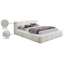 Meridian Carlin Cream Chenille Fabric Full Bed (3 Boxes) IMAGE 8