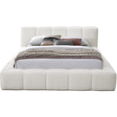 Meridian Carlin Cream Chenille Fabric Queen Bed (3 Boxes) IMAGE 3