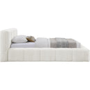 Meridian Carlin Cream Chenille Fabric Twin Bed (3 Boxes) IMAGE 4