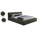 Meridian Carlin Olive Chenille Fabric King Bed (3 Boxes) IMAGE 8