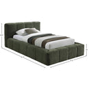 Meridian Carlin Olive Chenille Fabric Twin Bed (3 Boxes) IMAGE 7