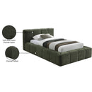 Meridian Carlin Olive Chenille Fabric Twin Bed (3 Boxes) IMAGE 8