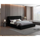 Meridian Dexter Black Corduroy Fabric Full Bed IMAGE 2