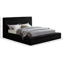 Meridian Dexter Black Corduroy Fabric Full Bed IMAGE 7