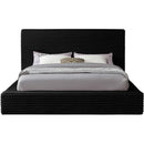 Meridian Dexter Black Corduroy Fabric King Bed IMAGE 3