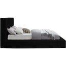 Meridian Dexter Black Corduroy Fabric King Bed IMAGE 4