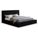 Meridian Dexter Black Corduroy Fabric Queen Bed IMAGE 7