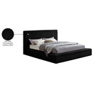 Meridian Dexter Black Corduroy Fabric Queen Bed IMAGE 8