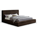 Meridian Dexter Brown Corduroy Fabric King Bed IMAGE 7