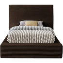 Meridian Dexter Brown Corduroy Fabric Twin Bed IMAGE 3