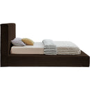 Meridian Dexter Brown Corduroy Fabric Twin Bed IMAGE 4