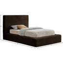 Meridian Dexter Brown Corduroy Fabric Twin Bed IMAGE 7