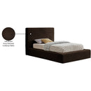 Meridian Dexter Brown Corduroy Fabric Twin Bed IMAGE 8