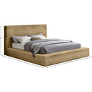 Meridian Dexter Camel Corduroy Fabric King Bed IMAGE 7