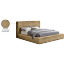 Meridian Dexter Camel Corduroy Fabric King Bed IMAGE 8