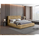 Meridian Dexter Camel Corduroy Fabric Queen Bed IMAGE 2