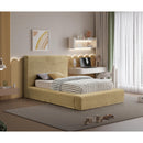 Meridian Dexter Camel Corduroy Fabric Twin Bed IMAGE 2