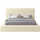 Meridian Dexter Cream Corduroy Fabric King Bed IMAGE 3
