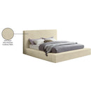 Meridian Dexter Cream Corduroy Fabric Queen Bed IMAGE 8