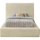Meridian Dexter Cream Corduroy Fabric Twin Bed IMAGE 3