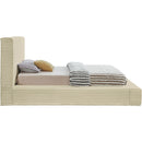 Meridian Dexter Cream Corduroy Fabric Twin Bed IMAGE 4