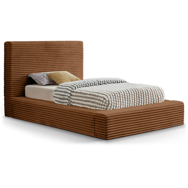 Meridian Dexter Saddle Corduroy Fabric Twin Bed IMAGE 1